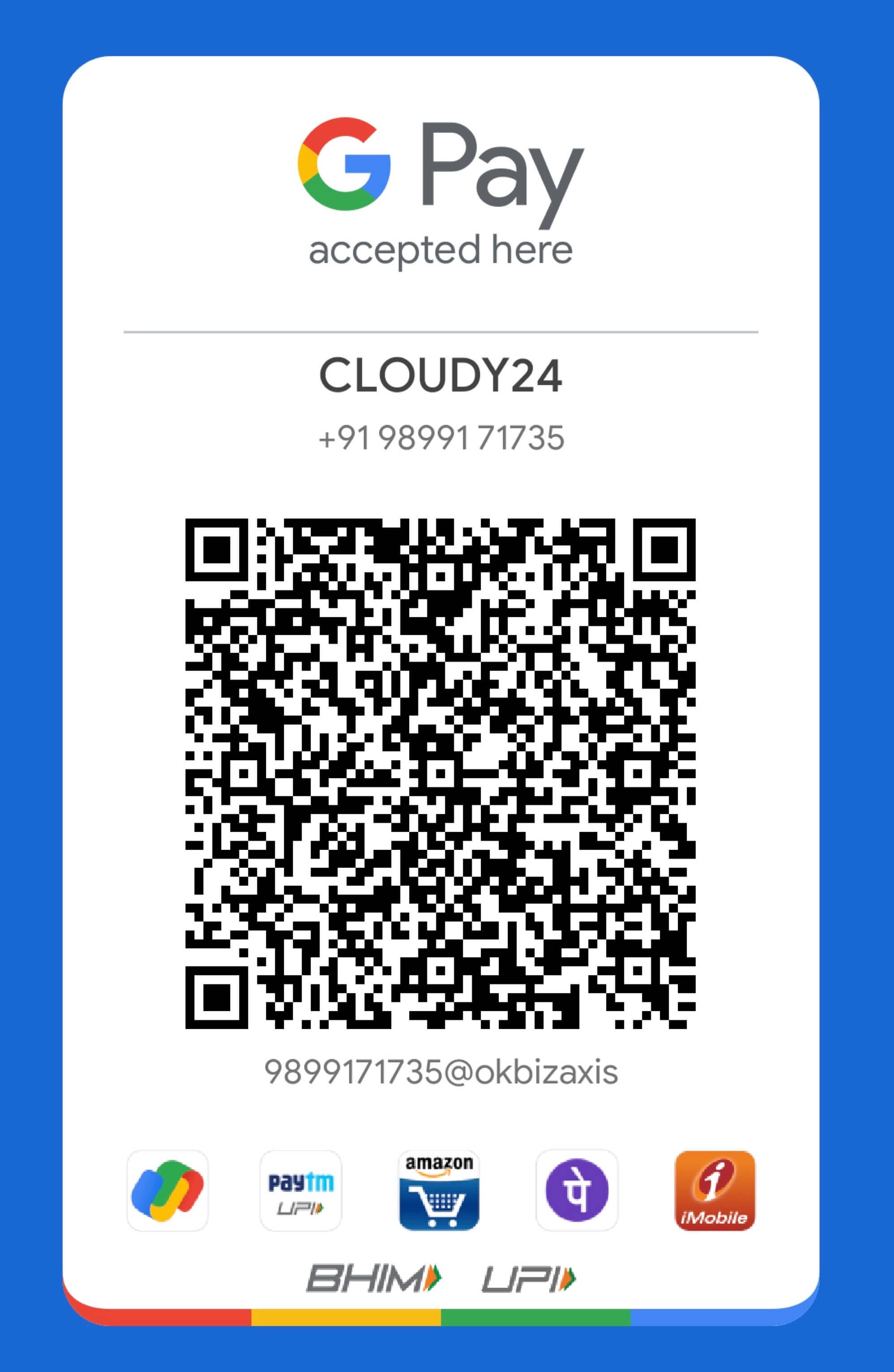 Cloudy24 Google Pay QR Code
