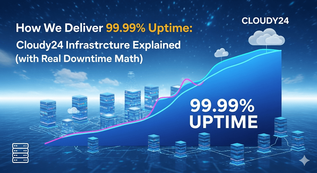 How We Deliver 99.99% Uptime: Cloudy24 Infrastructure Explained (with Real Downtime Math)